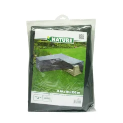 Nature beschermhoes voor tuinmeubelset vierkant PE 100 g/m² antraciet 90x250x90cm