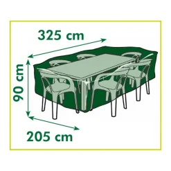 Nature Beschermhoes Voor Tuinset - Zwart - 325 X 205 X 90 Cm