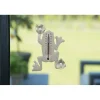 Nature Buitenthermometer - kikker - grijs - 16 cm - met zuignappen