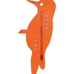 Nature Buitenthermometer - Oranje Specht - 15cm -tuin Thermometer