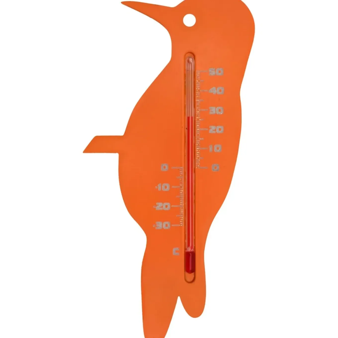 Nature Buitenthermometer - Oranje Specht - 15cm -tuin Thermometer