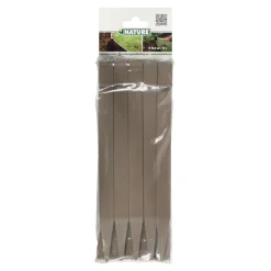 Nature grondpennen voor tuinborder polyethyleen taupe 1,9x1,8x26,7cm 10 stuks