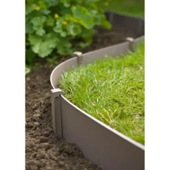 Nature grondpennen voor tuinborder polyethyleen taupe 1,9x1,8x26,7cm 10 stuks