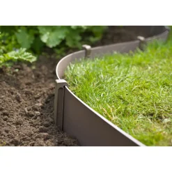 Nature grondpennen voor tuinborder polyethyleen taupe 1,9x1,8x26,7cm 10 stuks