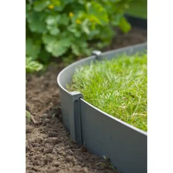 Nature grondpennen voor tuinborder polyethyleen grijs 1,9x1,8x26,7cm 10 stuks