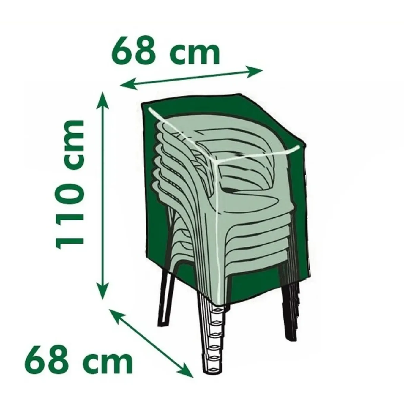 Nature Product – Grijs – Kunststof – 68x68x110 Cm – Tuinstoelen