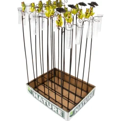 Nature Regenmeter - Metalen Insteekvoet - Kikkerornament - diam. 40mm