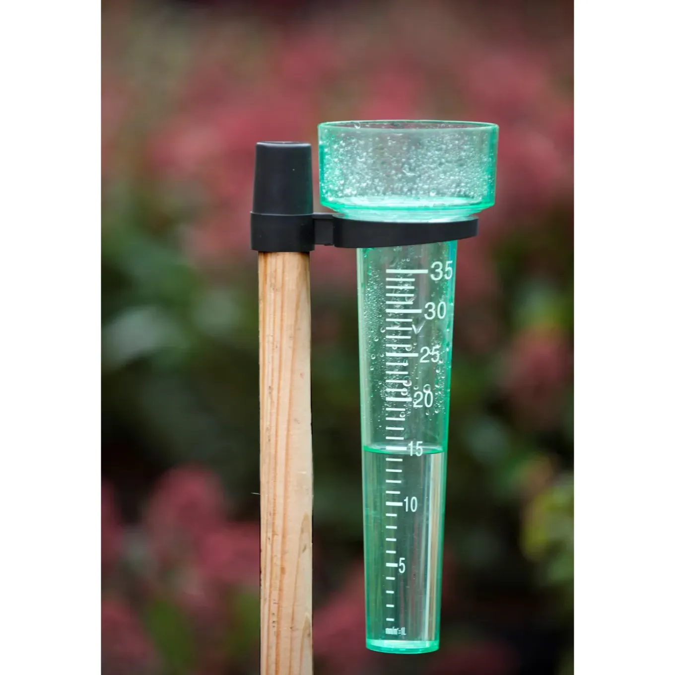 Nature regenmeter Pluvius 2 met steun maar zonder handvat (hout) 35ml