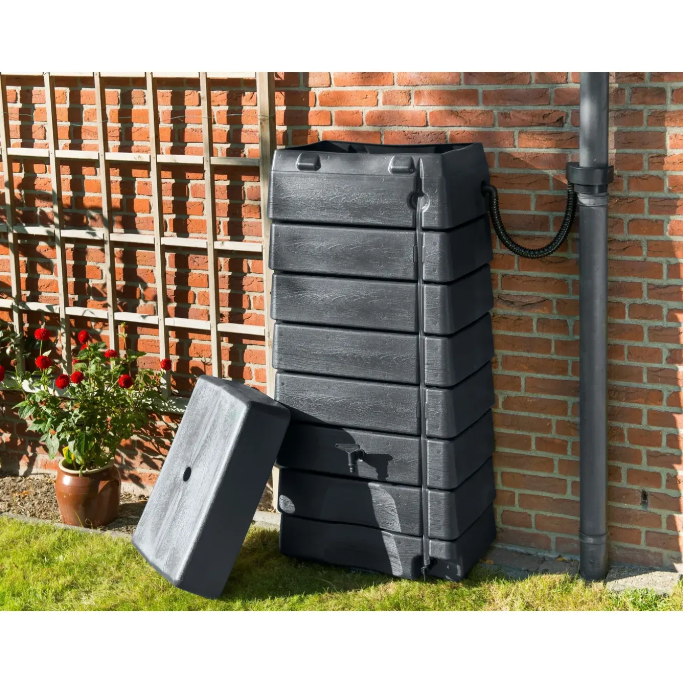 Nature regenton muurmodel antraciet 276L 135x60x40cm