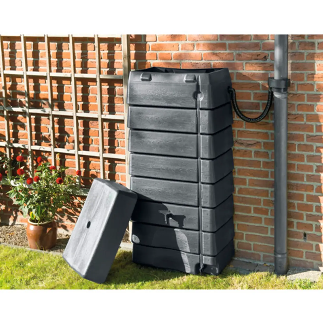 Nature regenton muurmodel antraciet 276L 135x60x40cm