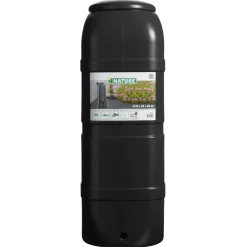 Nature Regenton - Slimline - 100L - Zwart PE Muurmodel Inclusief Kraan - 32x36x96cm