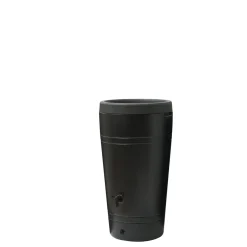 Nature Regenton - Vaas - 230L - Antraciet PE met plantenbak - 60x44x110cm