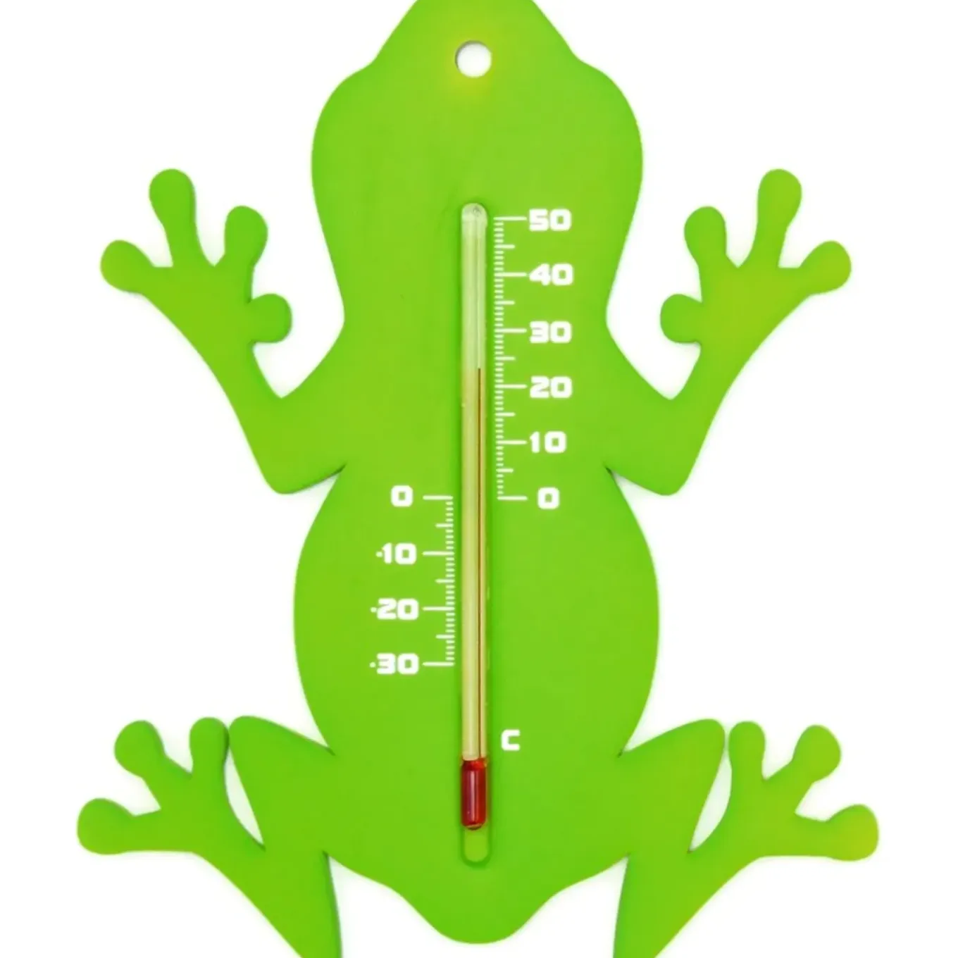 Nature Thermometer - Groen - Kikker - 15cm - Buiten Thermometer