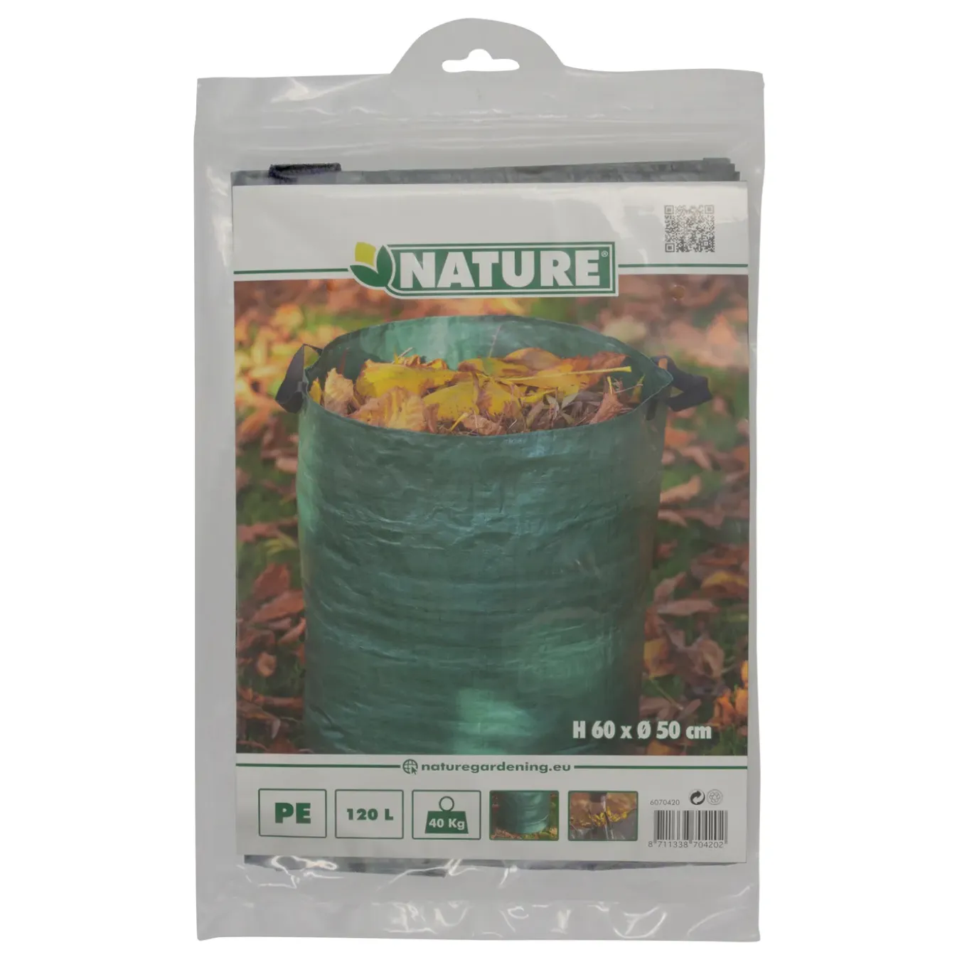 Nature Tuinafvalzak - Groen PE - diam. 50x60cm - 120L