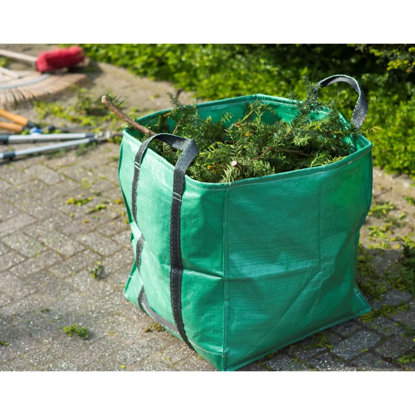 Nature Tuinafvalzak Vierkant - PP Groen - 53x53x53cm - 148L