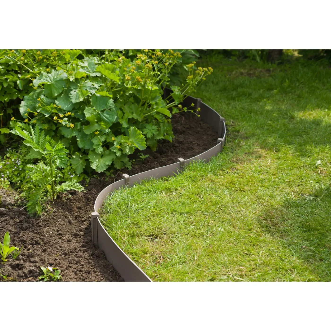 Nature tuinborder PE taupe 3mm - H15cmx10m