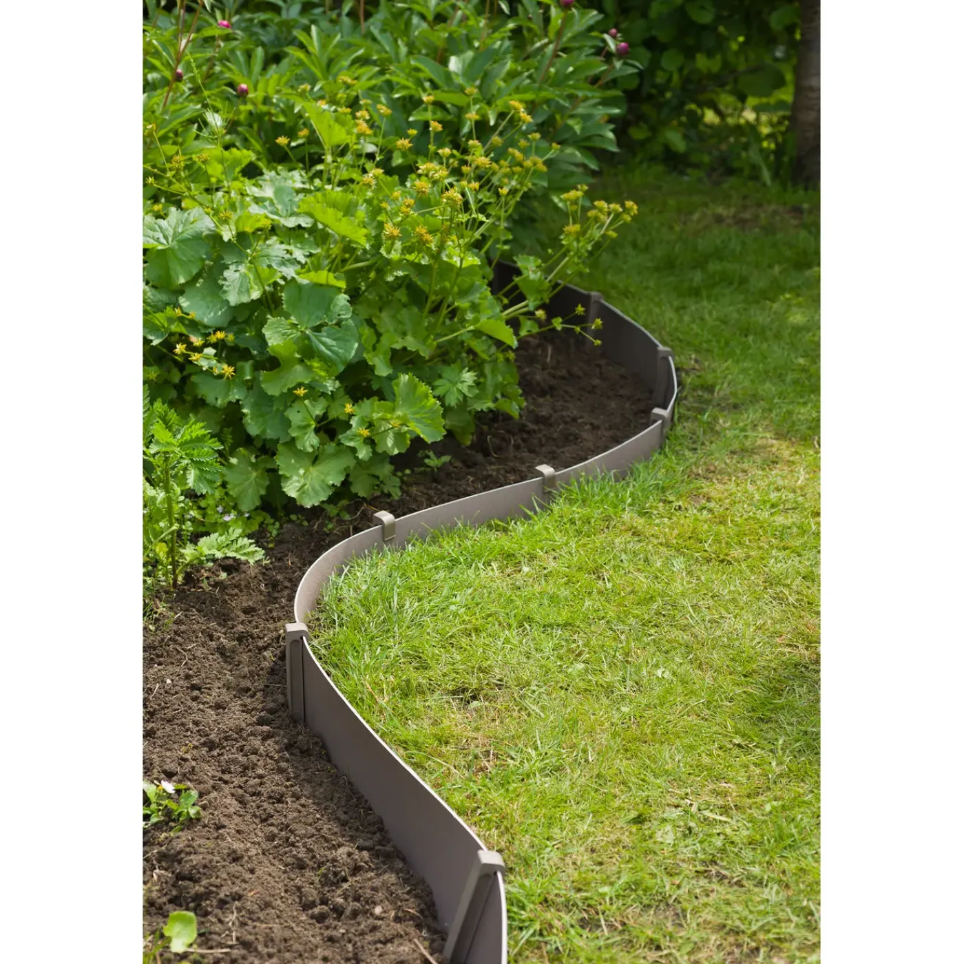 Nature tuinborder PE taupe 3mm - H15cmx10m
