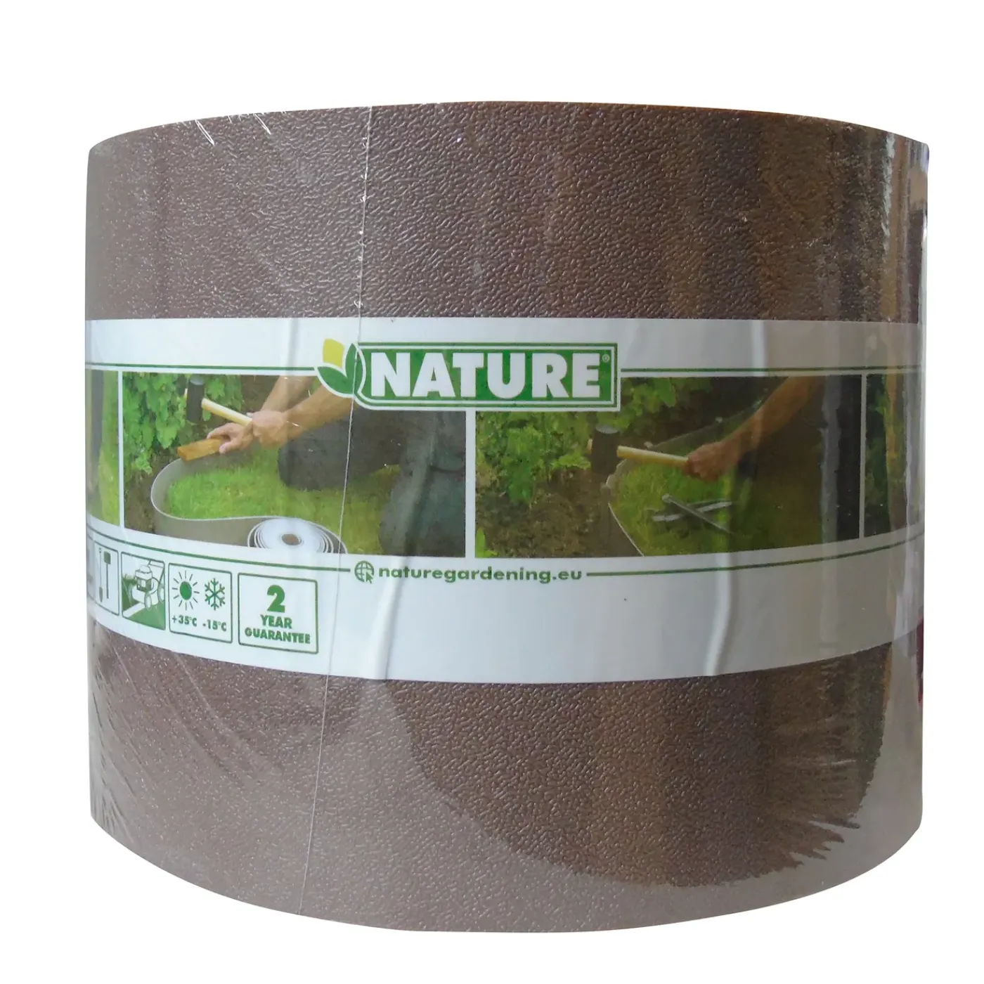 Nature tuinborder PE taupe 3mm - H15cmx10m