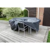 Nature tuinmeubelhoes voor rechthoekige tafels PE 100 g/m² antraciet 225x143x90cm