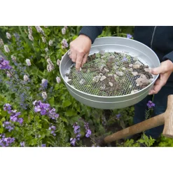 Nature Tuinzeef Rond - Verzinkt Staal - Mazen 6mm - diam. 37x7,4cm