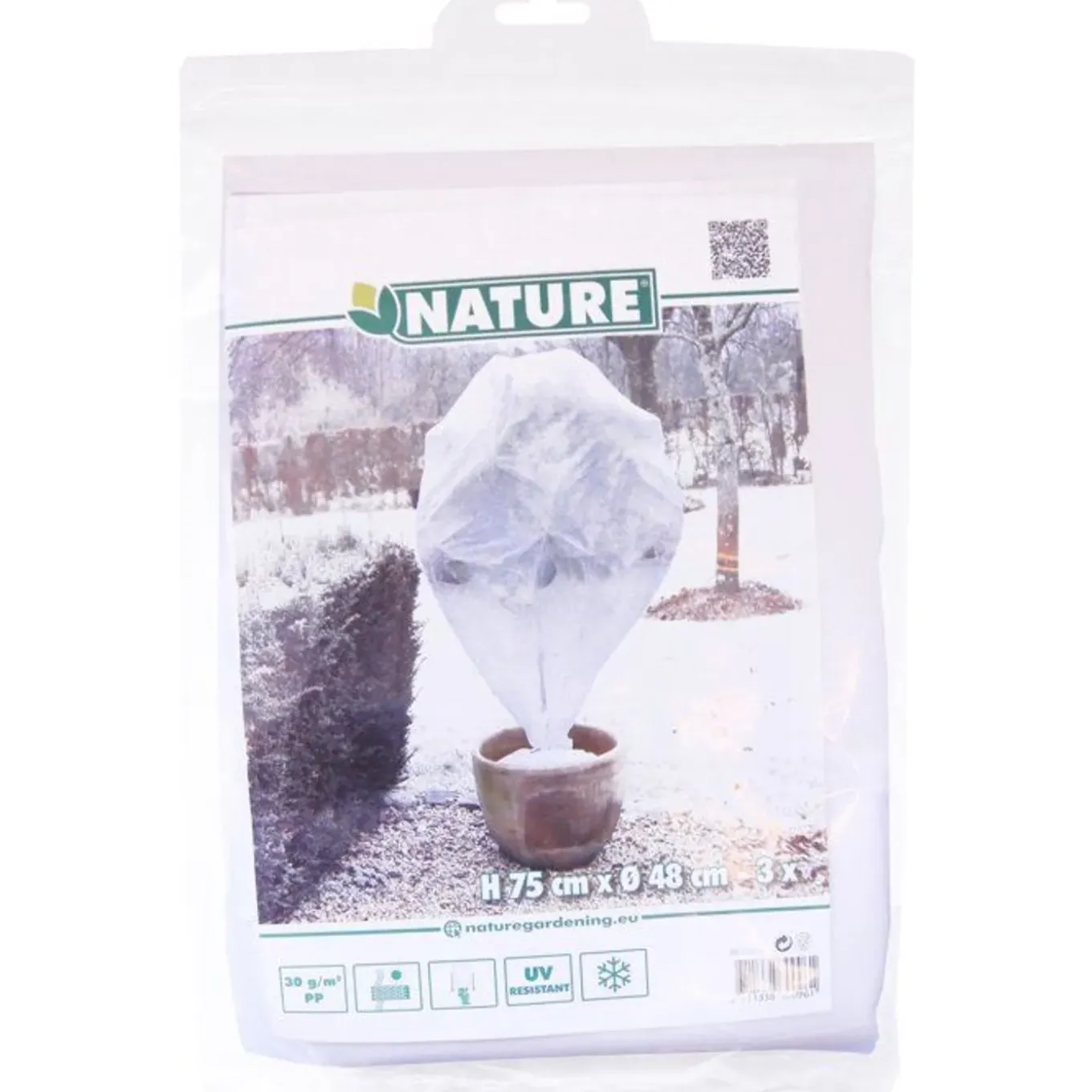 Nature Winterhoes - Natuur - Diameter 48 Cm - Hoogte 75 Cm - Wit - 30 G/m²