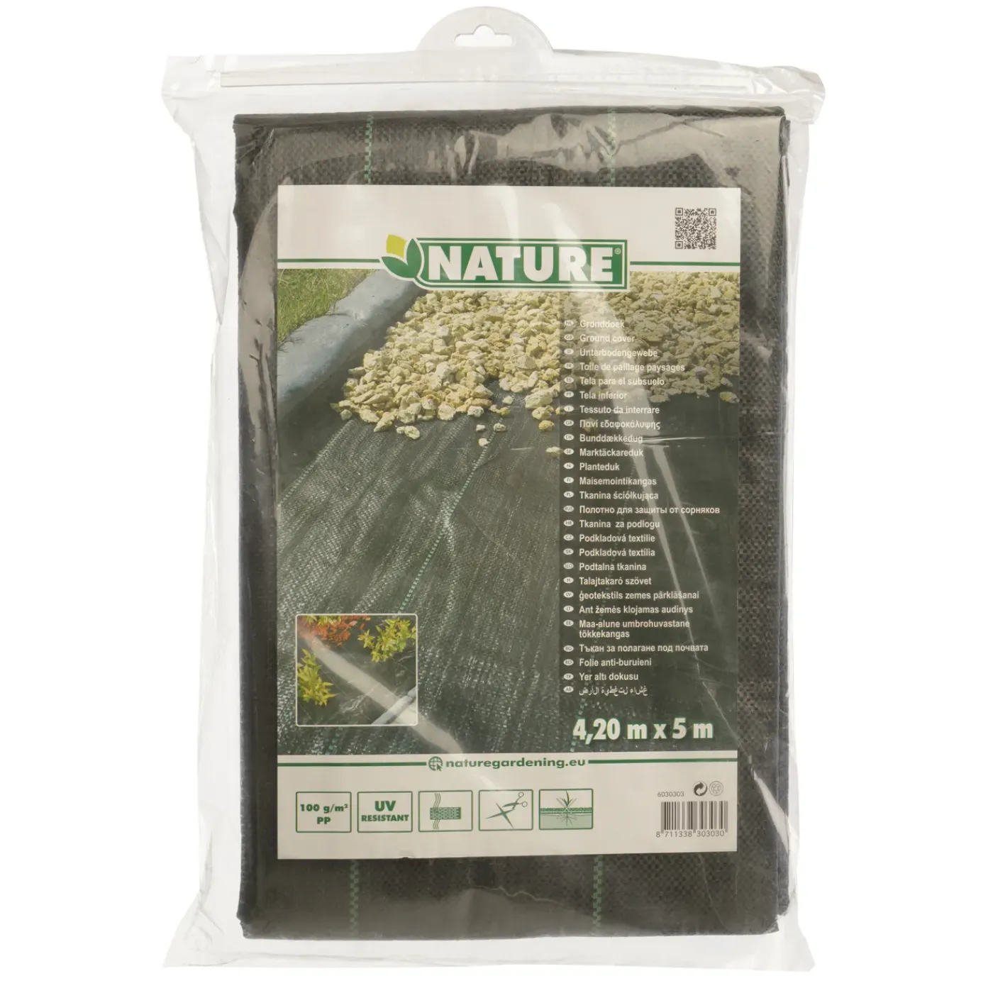 Nature worteldoek zwart 100 g/m² 4,20x5m