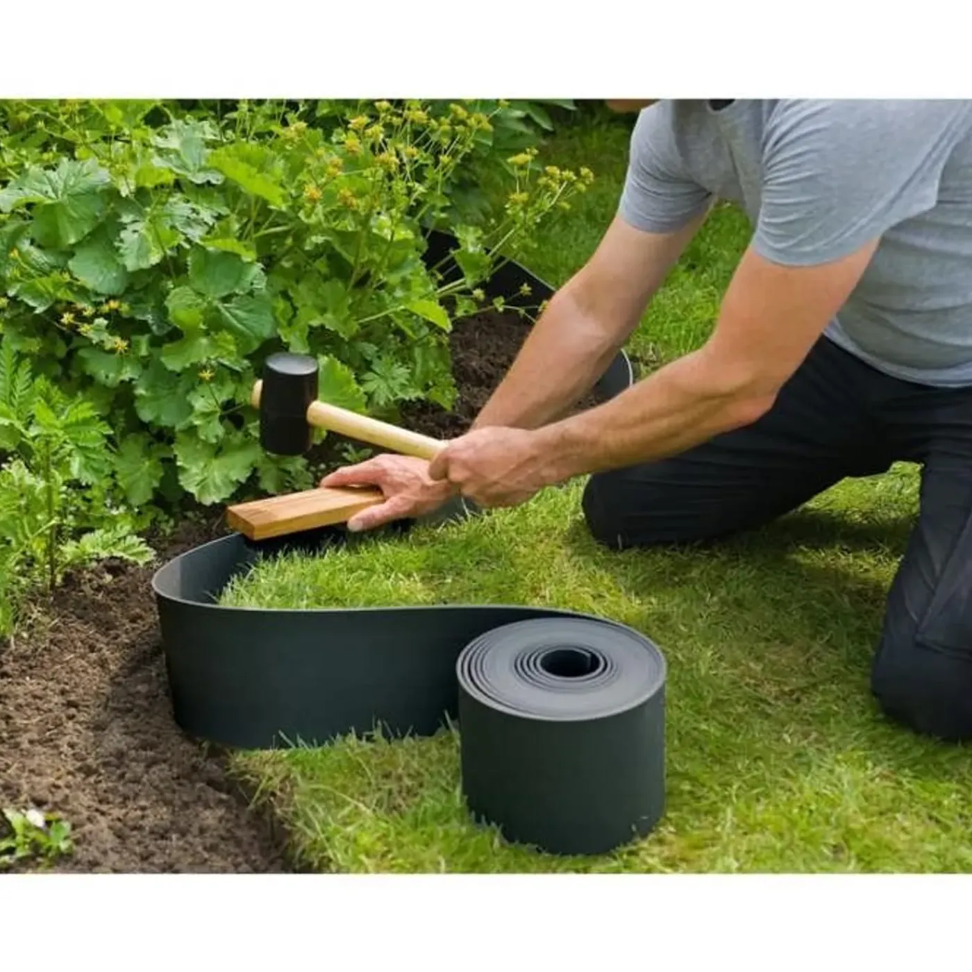 Nature Zwarte Pe Tuinrand - Natuur - Tuinrand - 7,5cm X 10m - Dikte 3mm