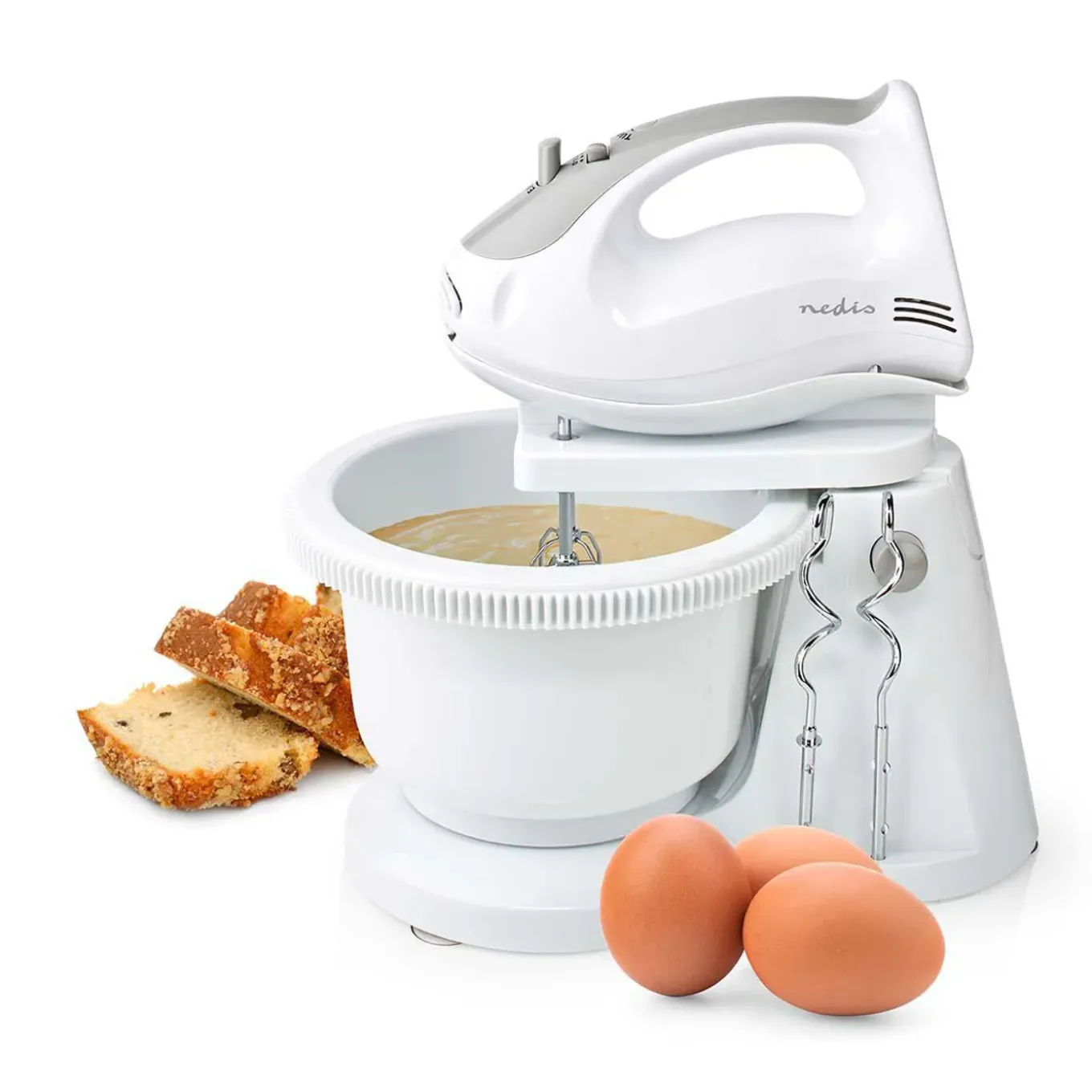 Nedis Handmixer | KAHM110CWT | Wit