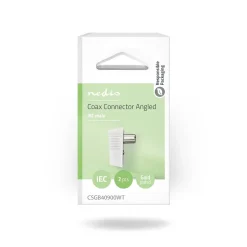 Nedis IEC Coax Connector - IEC mannelijk Gehoekt - Wit