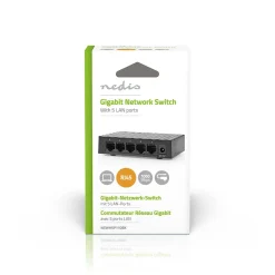 Nedis Netwerk-Switch - 5x LAN-poort - Gigabit - Zwart