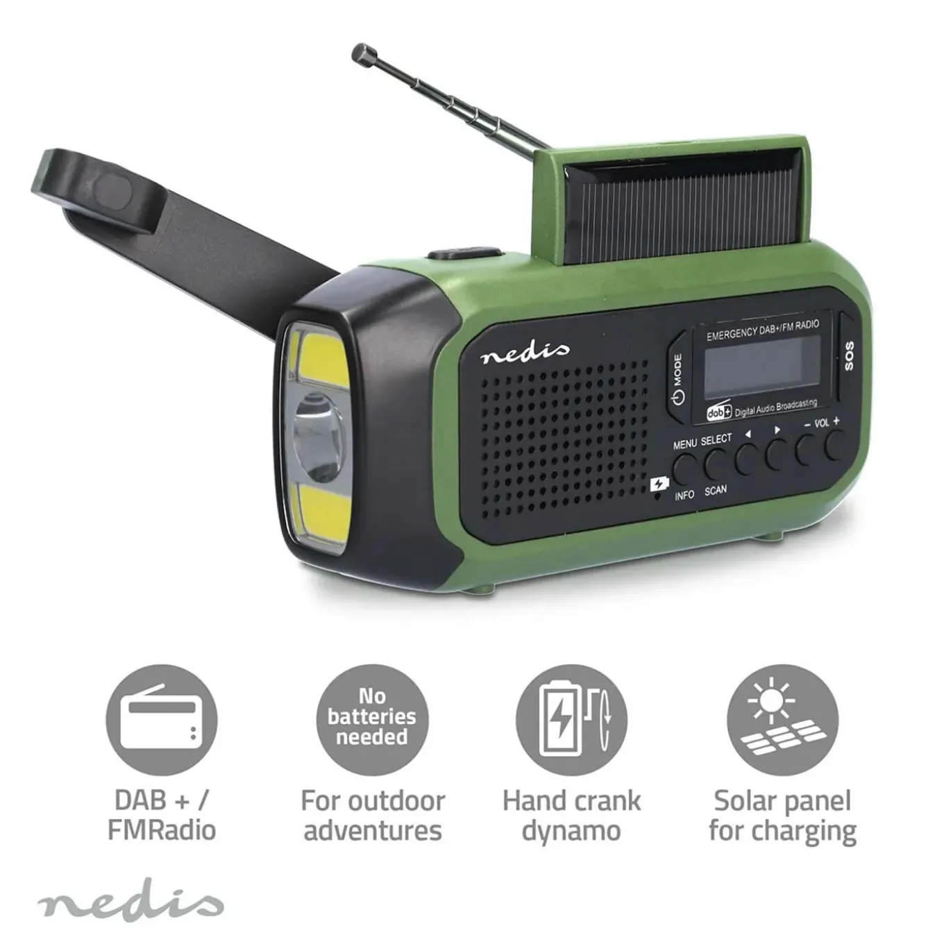 Nedis - Noodradio - Rddbcr2000gn - Zwart