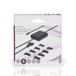 Nedis Notebook-adapter - USB-C naar 8x DC-voedingsadapters - 1,5m- Zwart