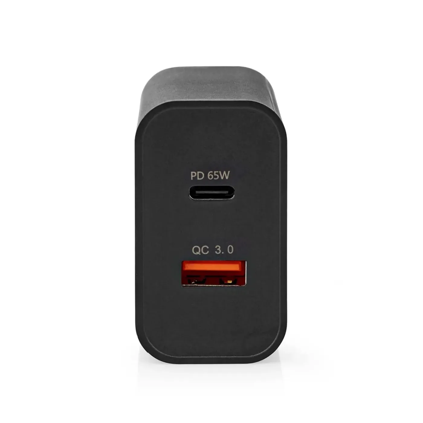 Nedis Oplader - PD (Power Delivery) naar QC3.0 (Quick Charge) - 65W - Zwart