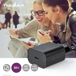 Nedis Oplader - USB-C Uitgang - 32W - Zwart
