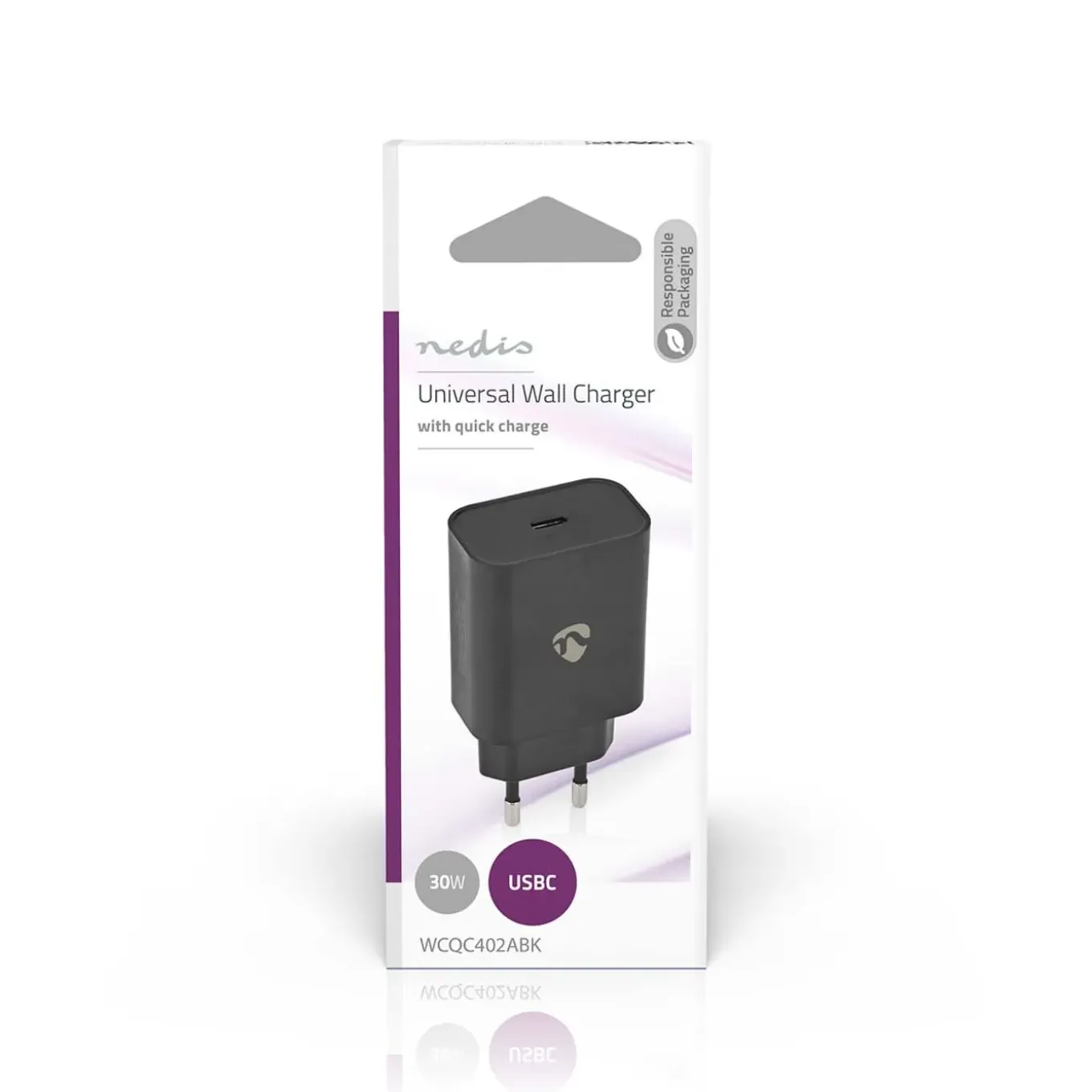 Nedis Oplader - USB-C Uitgang - 32W - Zwart