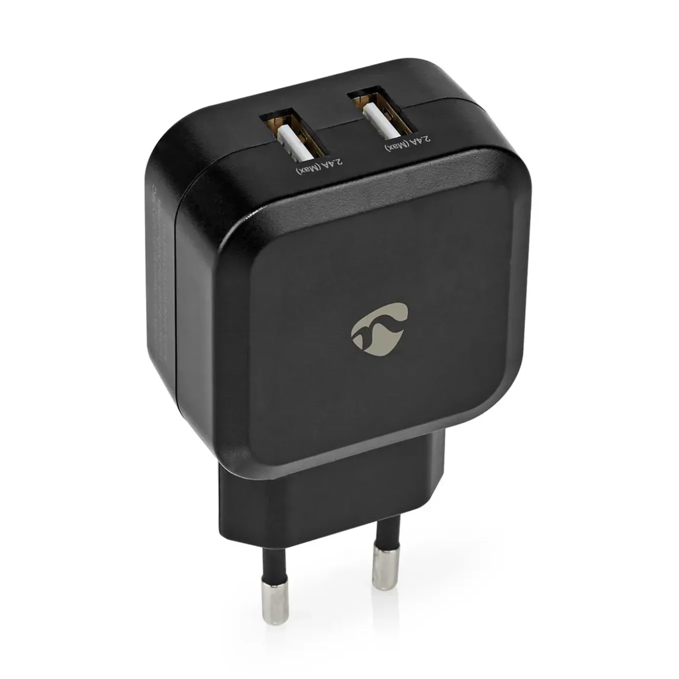 Nedis Oplader - 2x USB-A Uitgang - 24W - Zwart