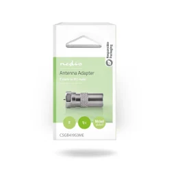 Nedis satelliet- en antenne-adapter Fresh Green Box F mannelijk - IEC (coax) mannelijk zilver