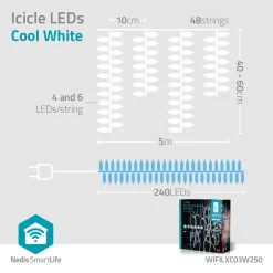 Nedis Smartlife-kerstverlichting Wifilxc03w250
