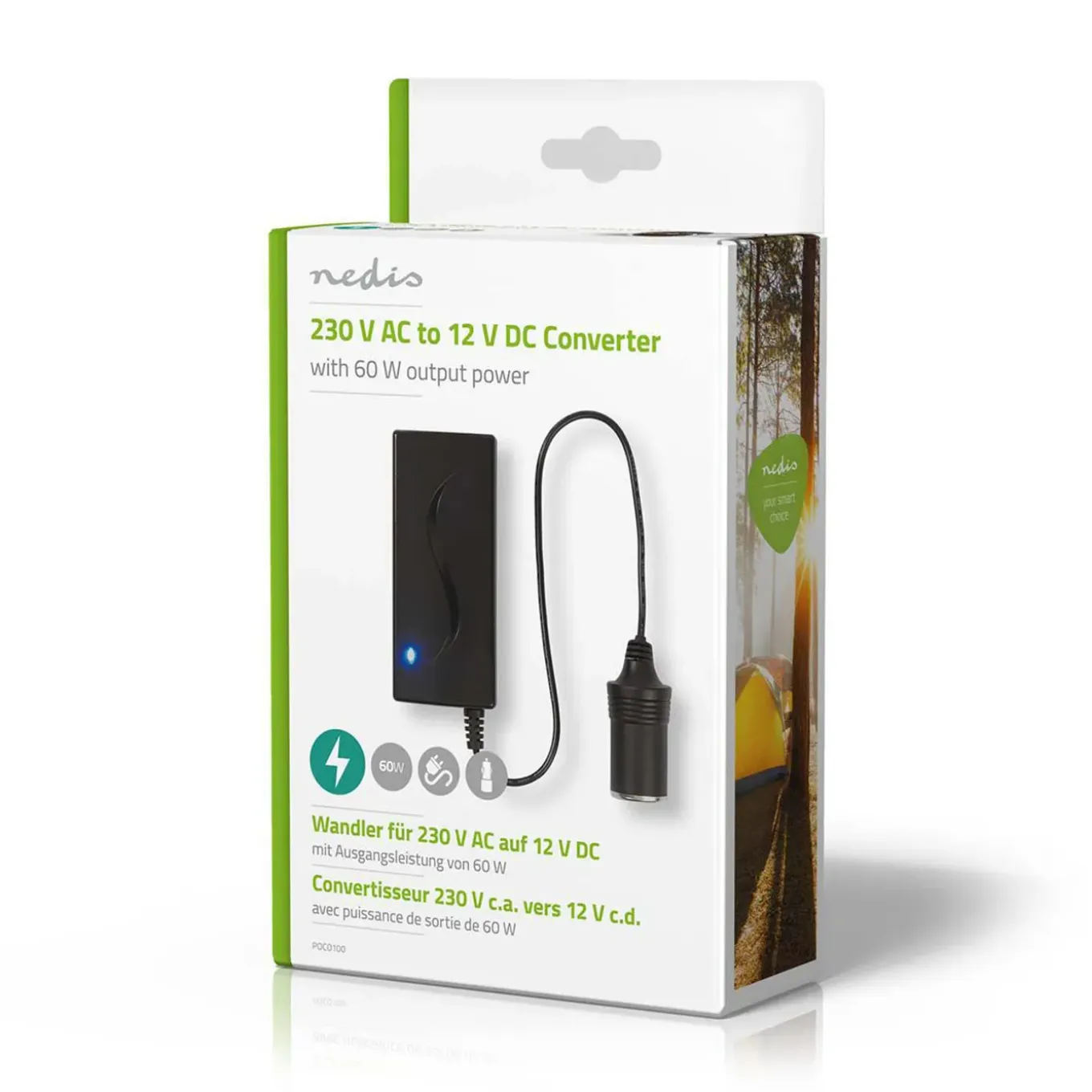 Nedis - Spanningsomvormer | 230 V AC - 12 V DC | 60 W