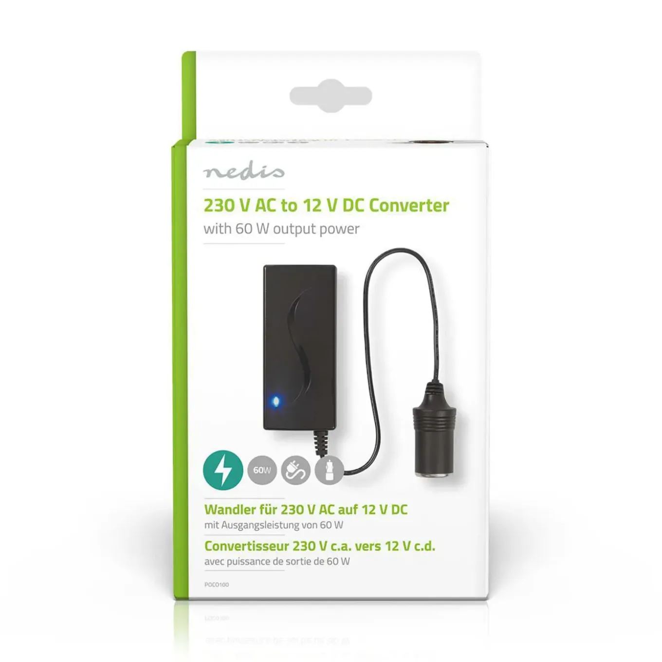 Nedis - Spanningsomvormer | 230 V AC - 12 V DC | 60 W