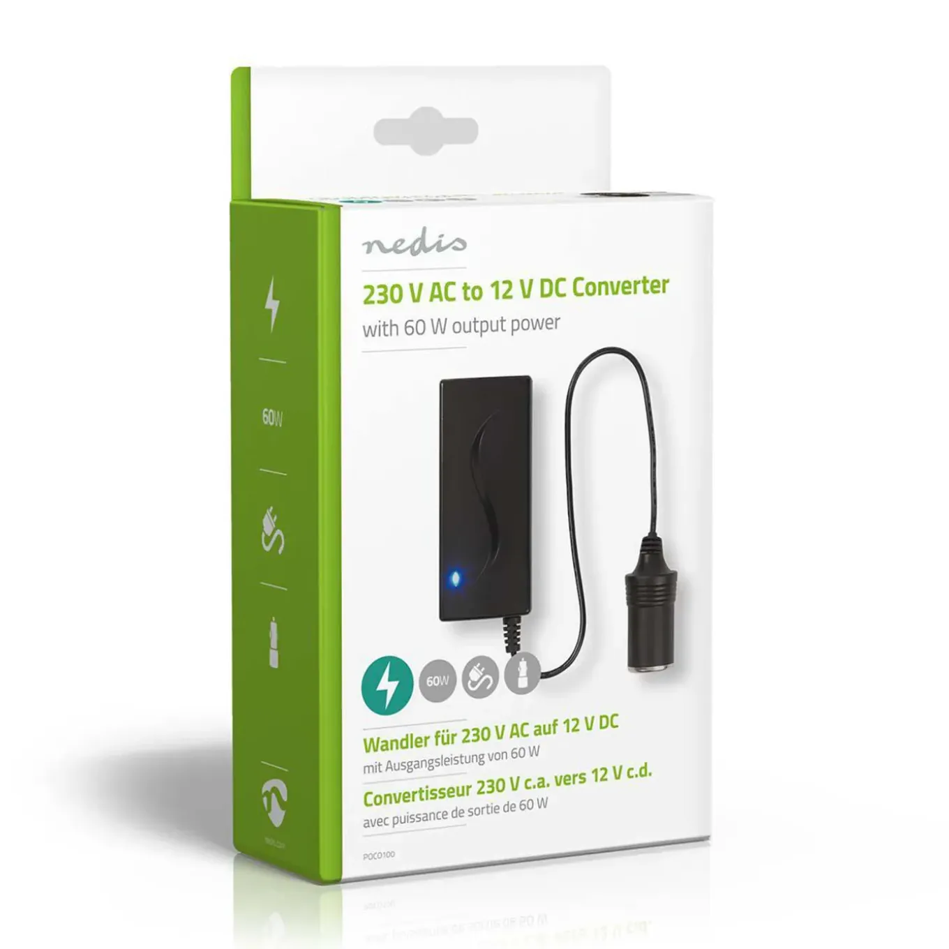 Nedis - Spanningsomvormer | 230 V AC - 12 V DC | 60 W