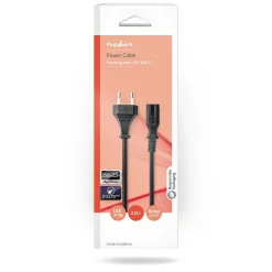 Nedis stroomkabel Fresh Green Box Euro mannelijk - IEC-320-C7 2m zwart