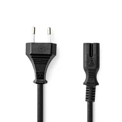 Nedis stroomkabel Fresh Green Box Euro mannelijk - IEC-320-C7 2m zwart