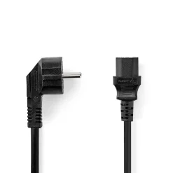 Nedis stroomkabel Fresh Green Box stekker met randaarde mannelijk - IEC-320-C13 2m zwart