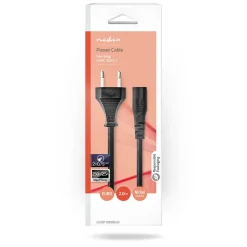 Nedis stroomkabel Fresh Green Box Euro mannelijk - IEC-320-C1 2m zwart