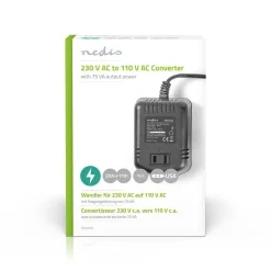 Nedis - Stroomomvormer | 230 V AC - 110V AC | 75 W | Ongeaarde USA-Uitgang