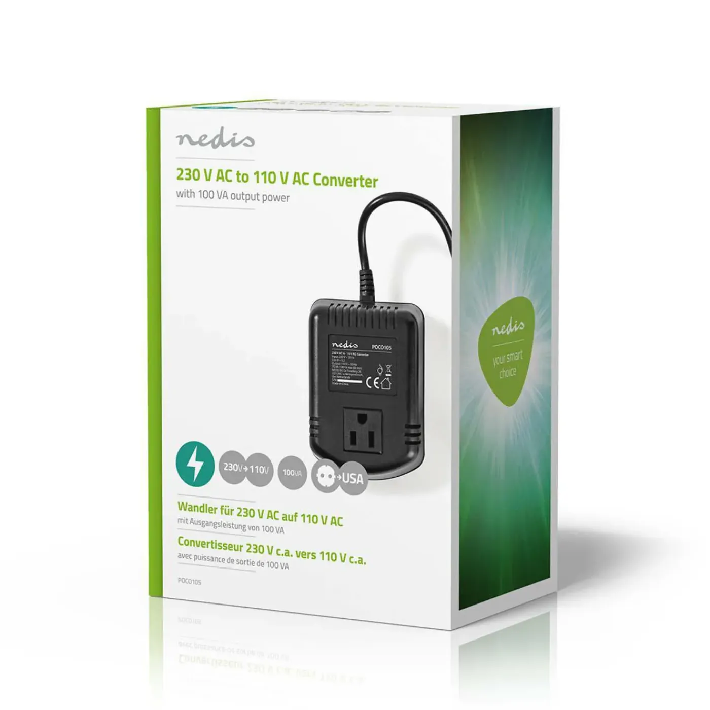Nedis - Stroomomvormer | 230 V AC - 110V AC | 100 W | Earthed USA-Uitgang