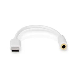 Nedis USB-C Adapter - USB-C mannelijk naar 3,5mm Vrouwelijk - 10cm - Wit
