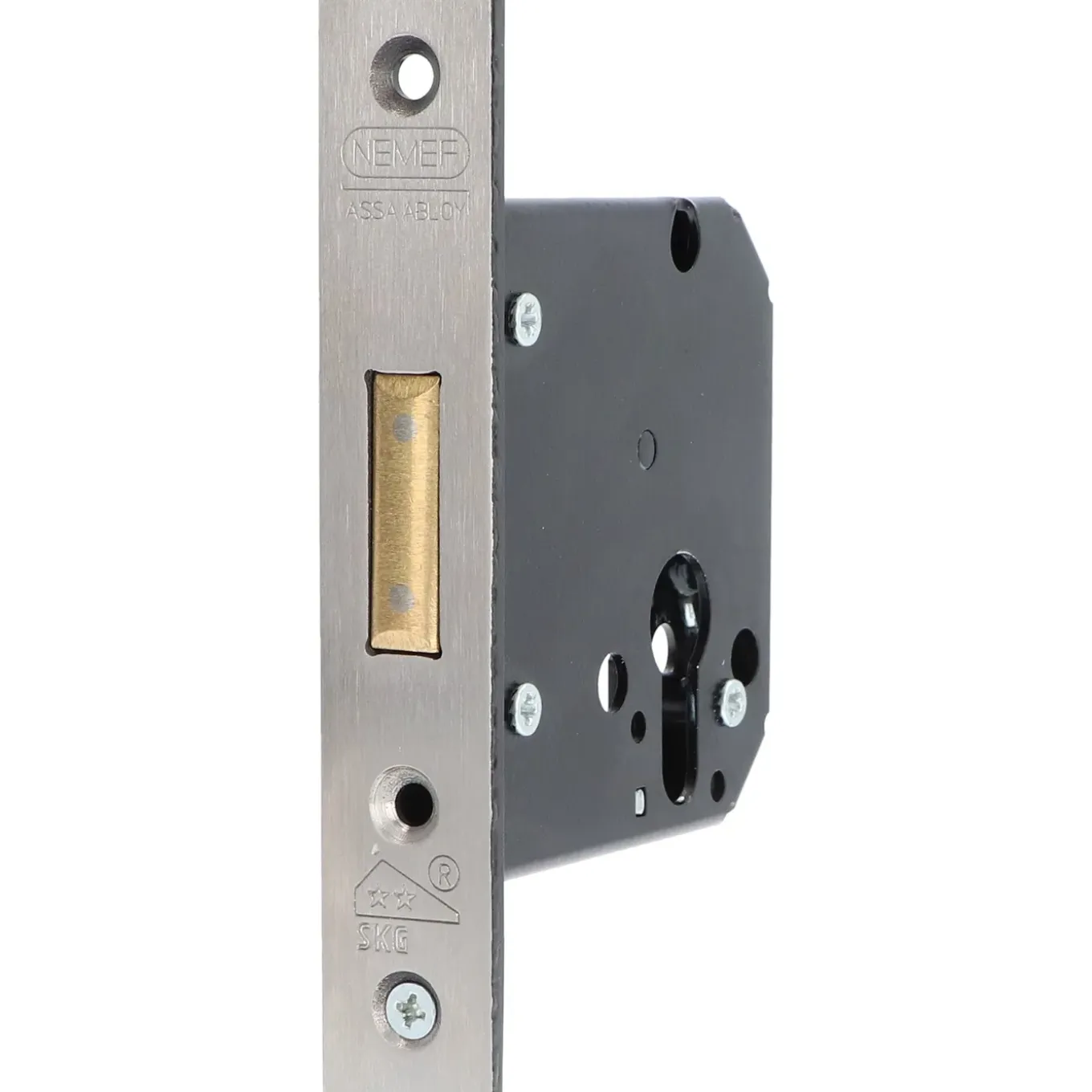 Nemef Cilinderslot Insteekslot Slot Voor Binnendeur 1269/3 - Zwart - 55mm