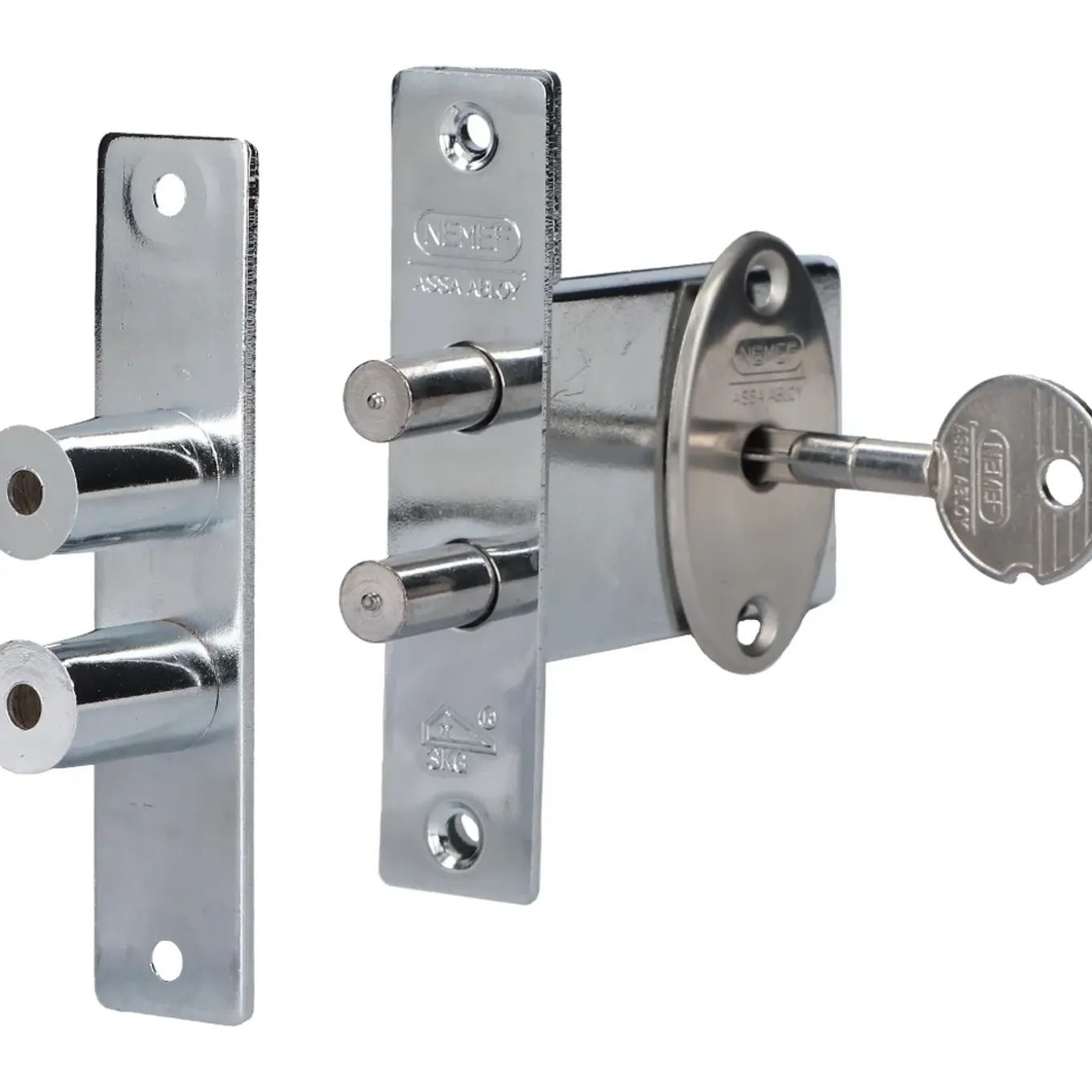 Nemef Cilinderslot Insteekslot Slot Voor Binnendeur 1269/3 - Zwart - 55mm